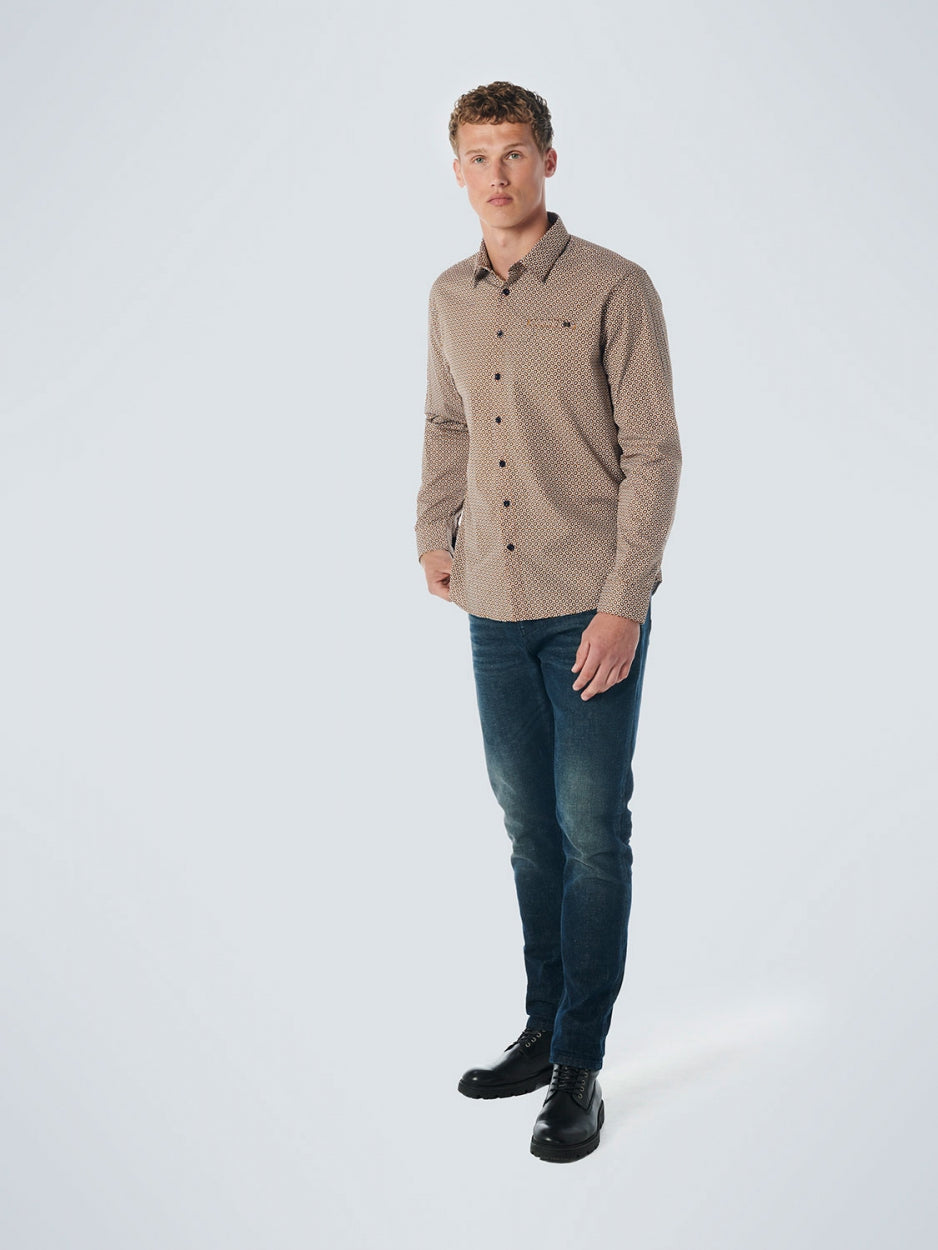 Shirt Stretch Allover Printed | Caramel