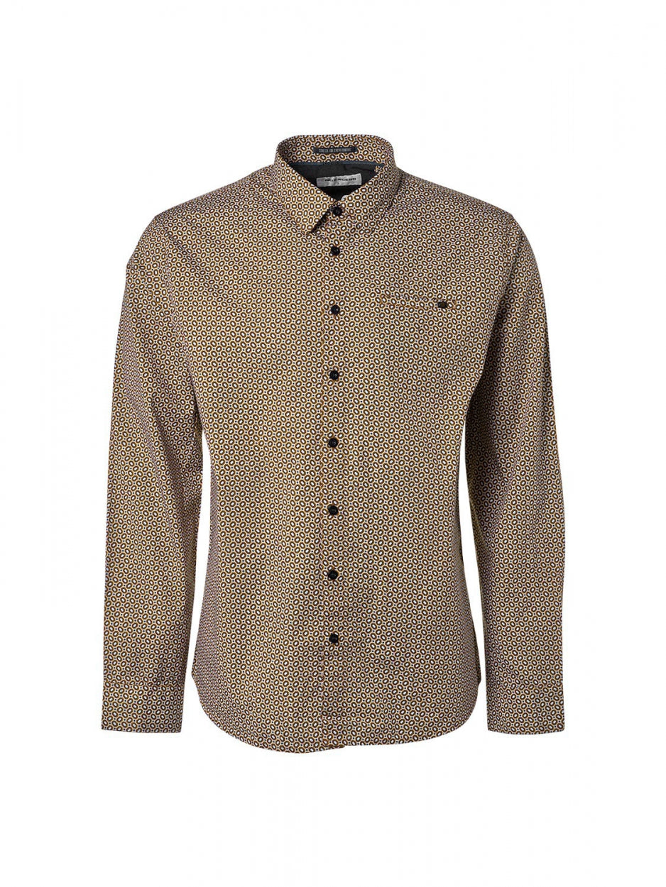 Shirt Stretch Allover Printed | Caramel