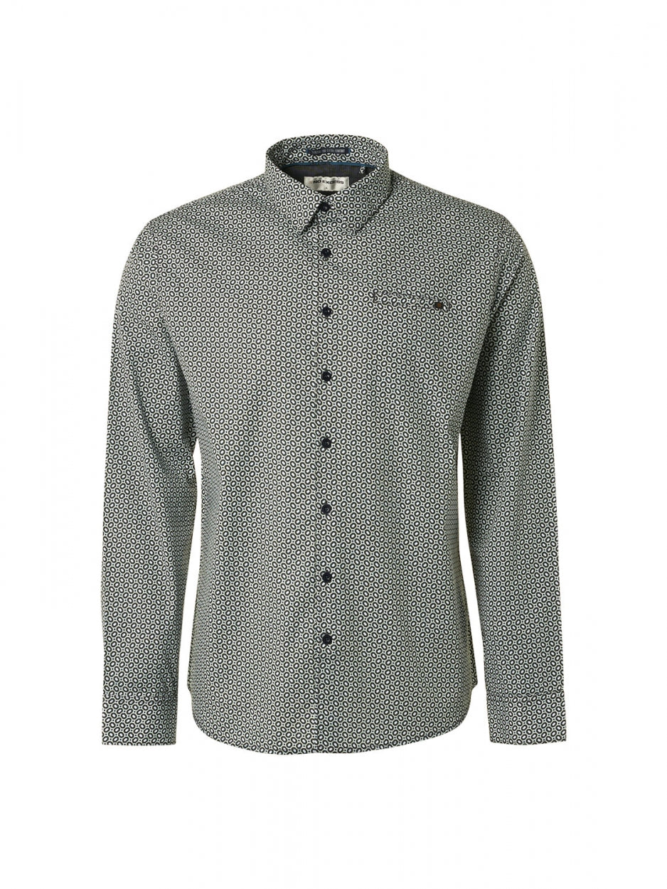 Shirt Stretch Allover Printed | Dark Green