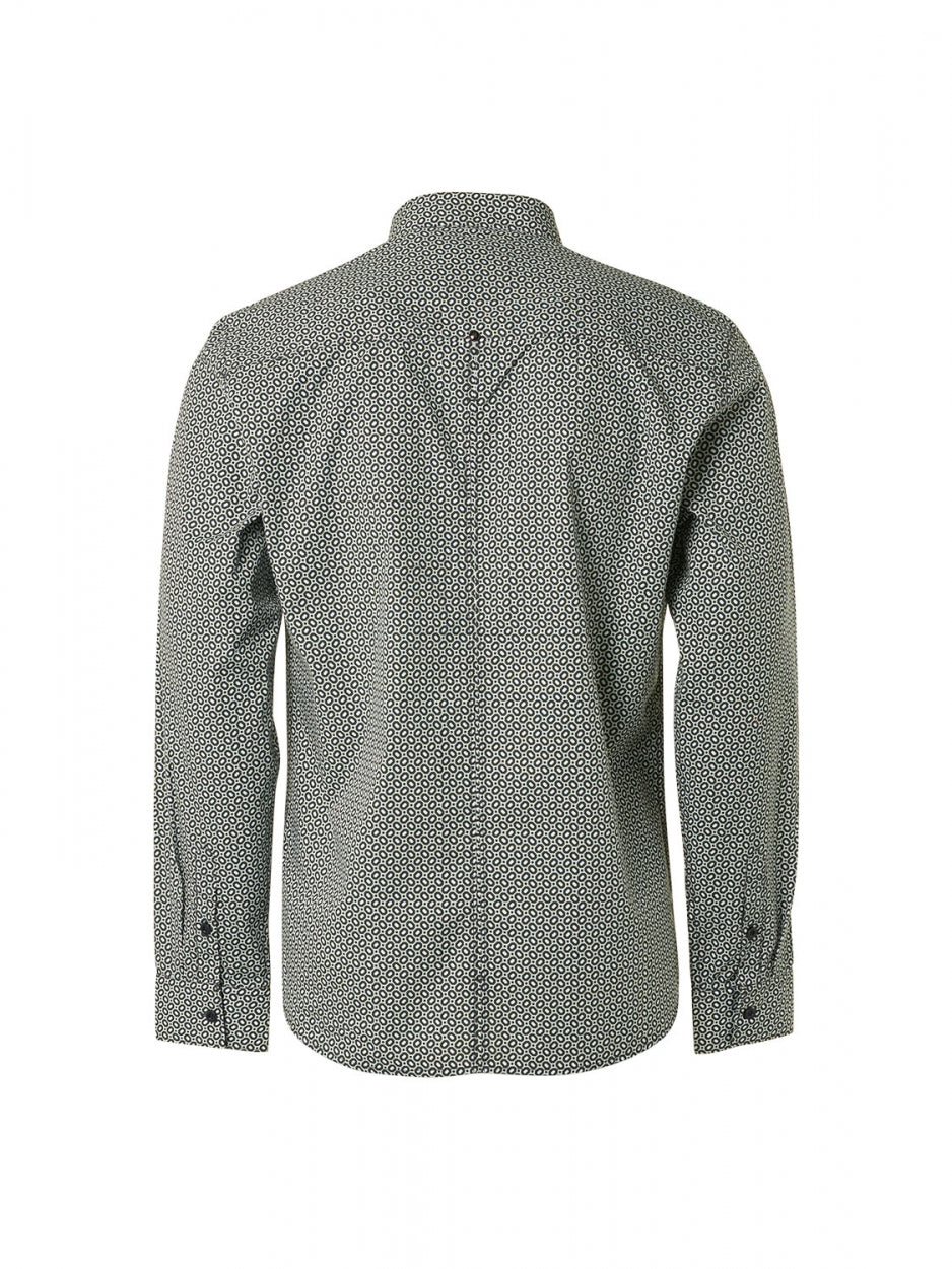 Shirt Stretch Allover Printed | Dark Green