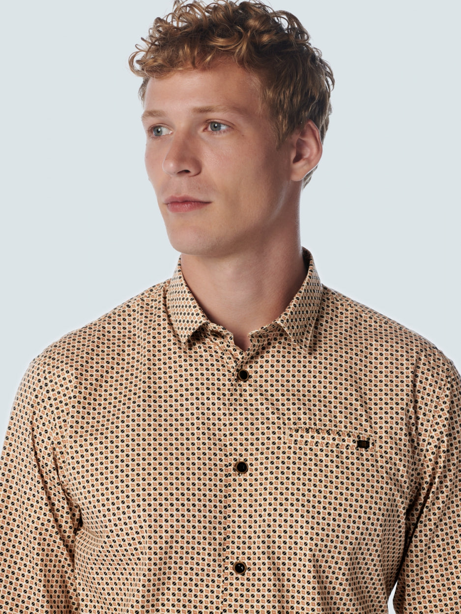 Shirt Stretch Allover Printed | Offwhite