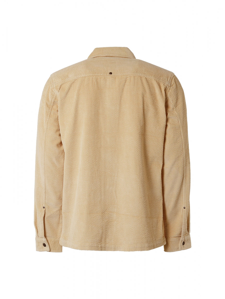 Overshirt Button Closure Corduroy | Stone