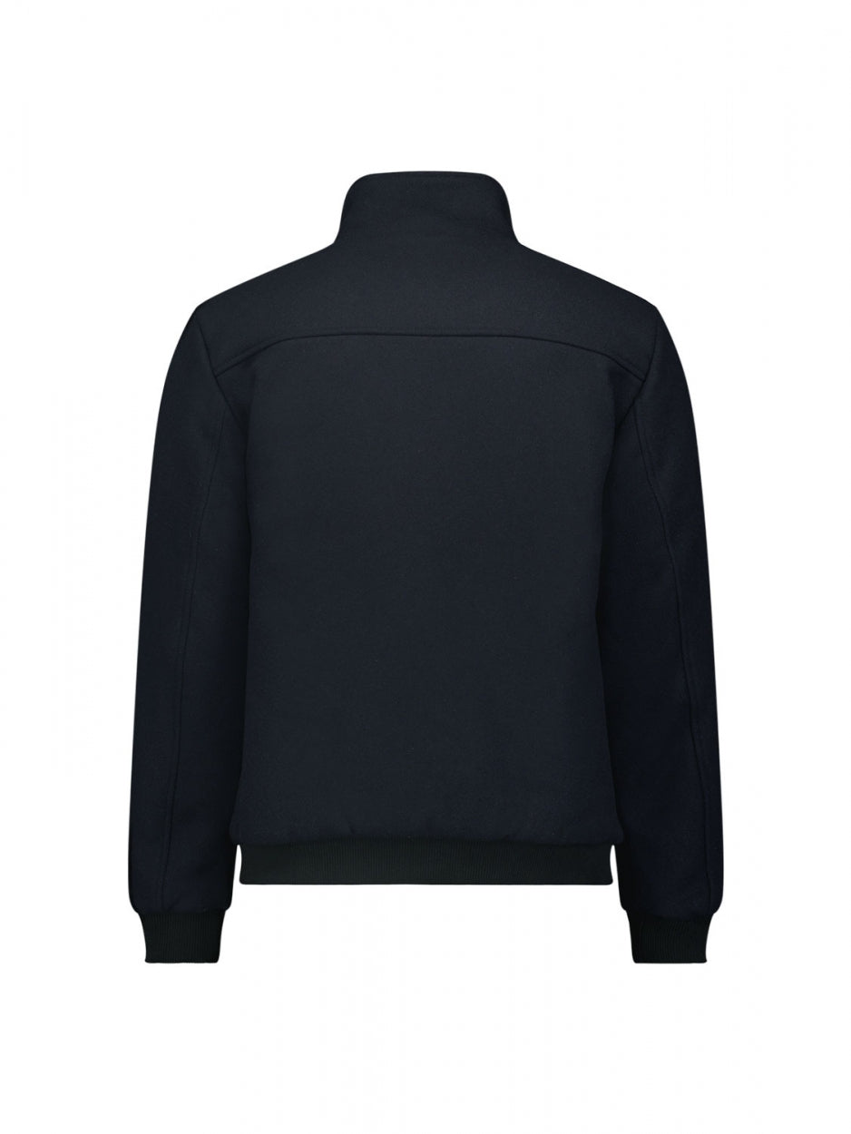 Jacket Short Fit With Wool 2 Coloured Twill | Night