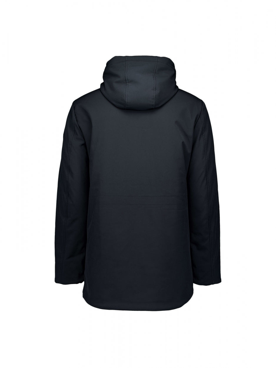 Jacket Mid Long Fit Hooded Softshell Stretch | Night