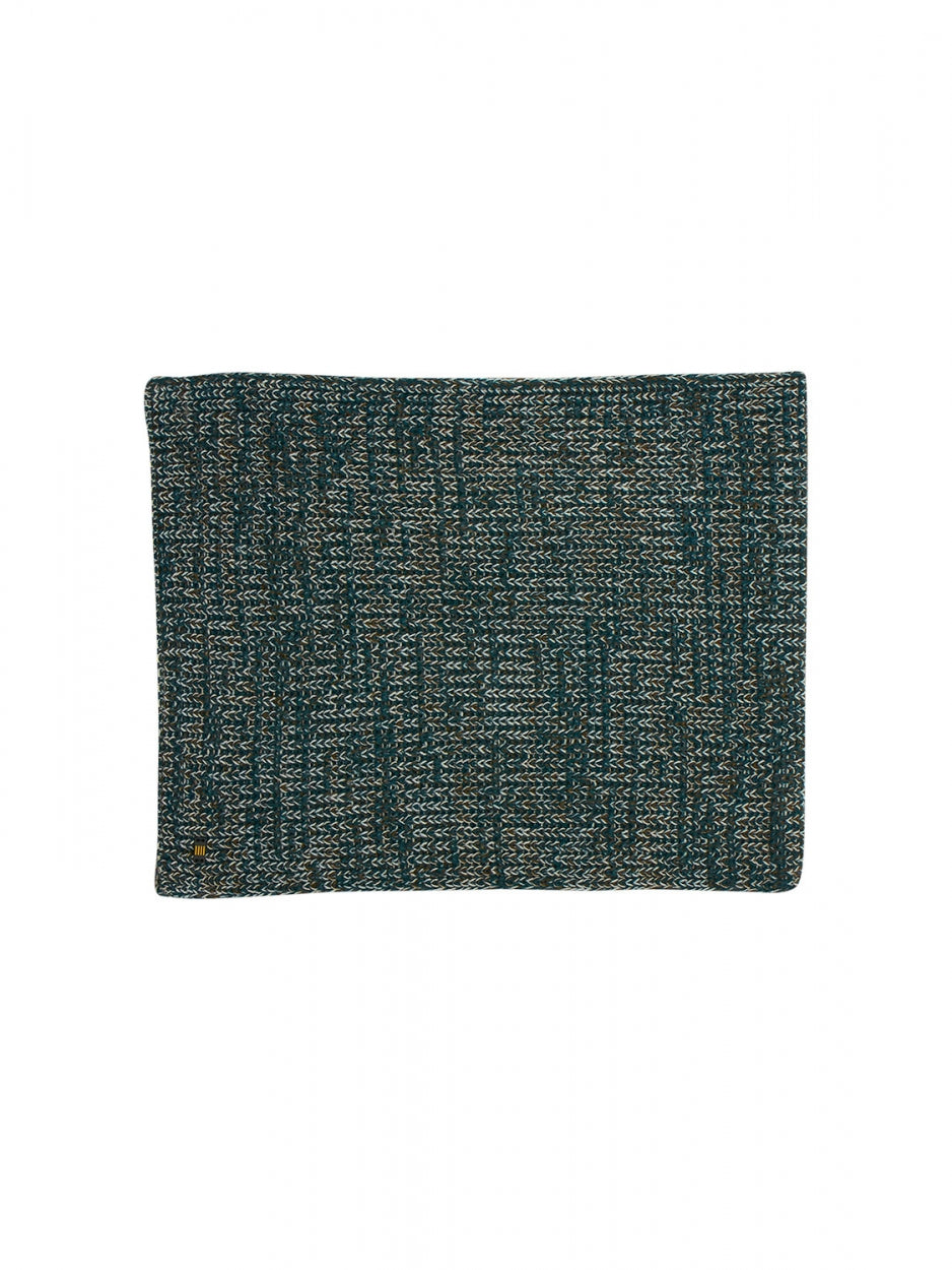 Scarf 3 Coloured Melange Rib | Ocean