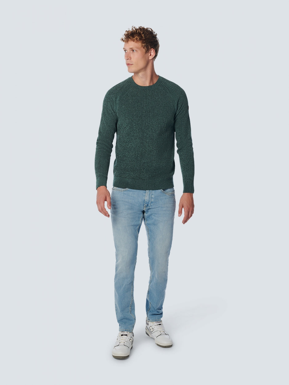Pullover Crewneck 2 Coloured | Steel