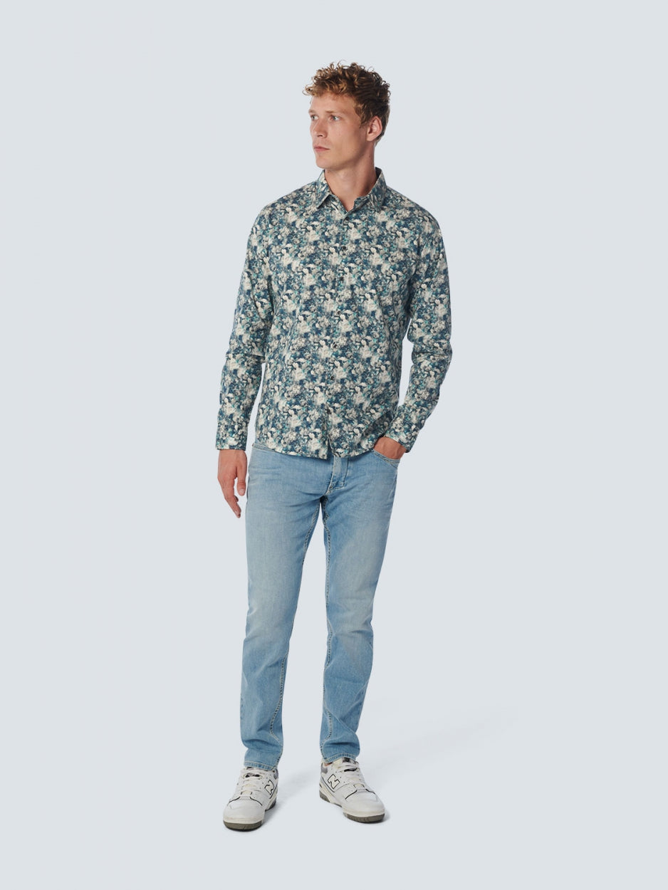 Shirt Stretch Allover Printed | Steel