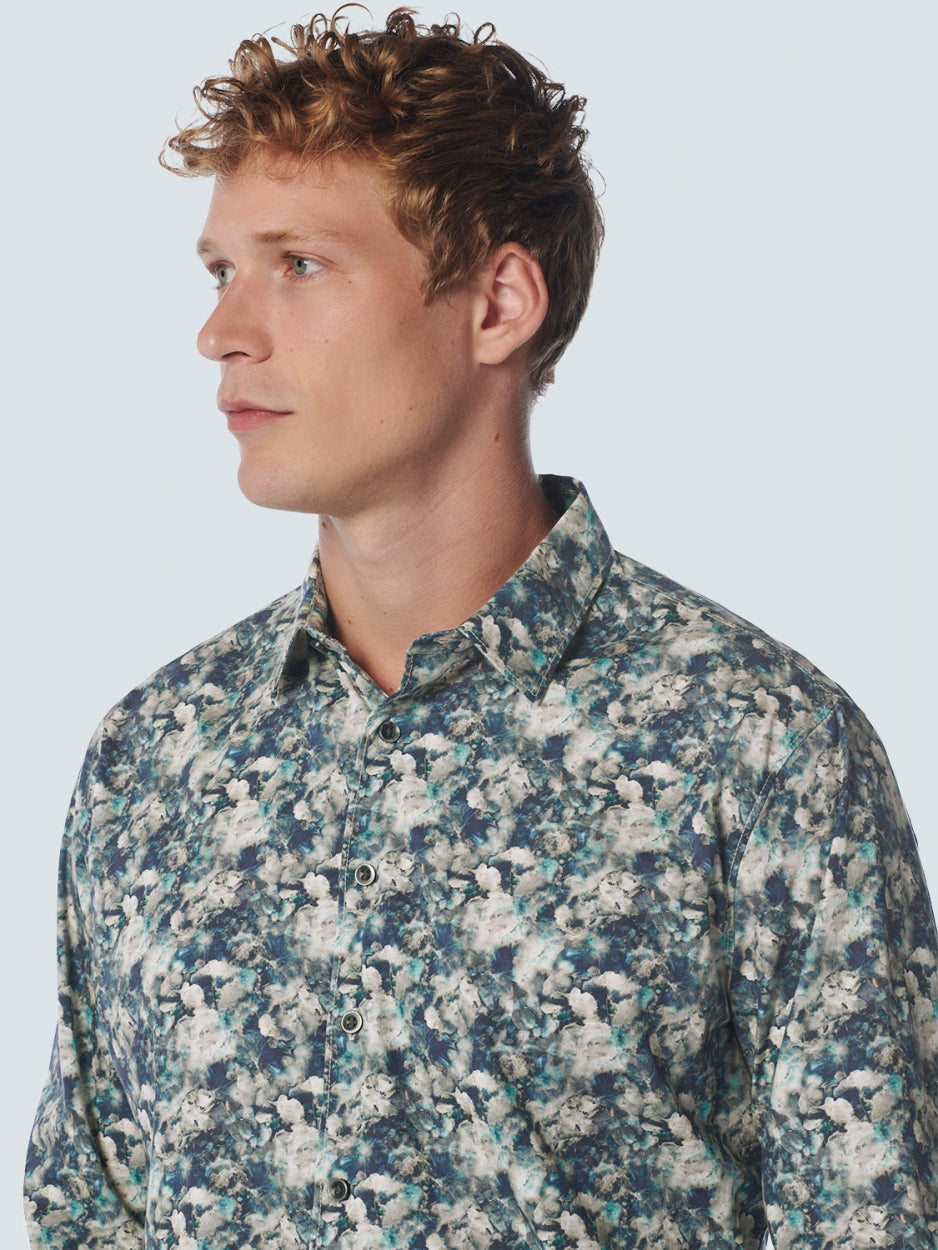 Shirt Stretch Allover Printed | Steel