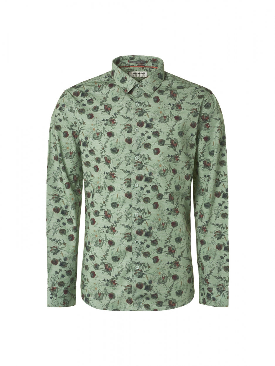 Shirt Stretch Allover Printed | Light Seagreen