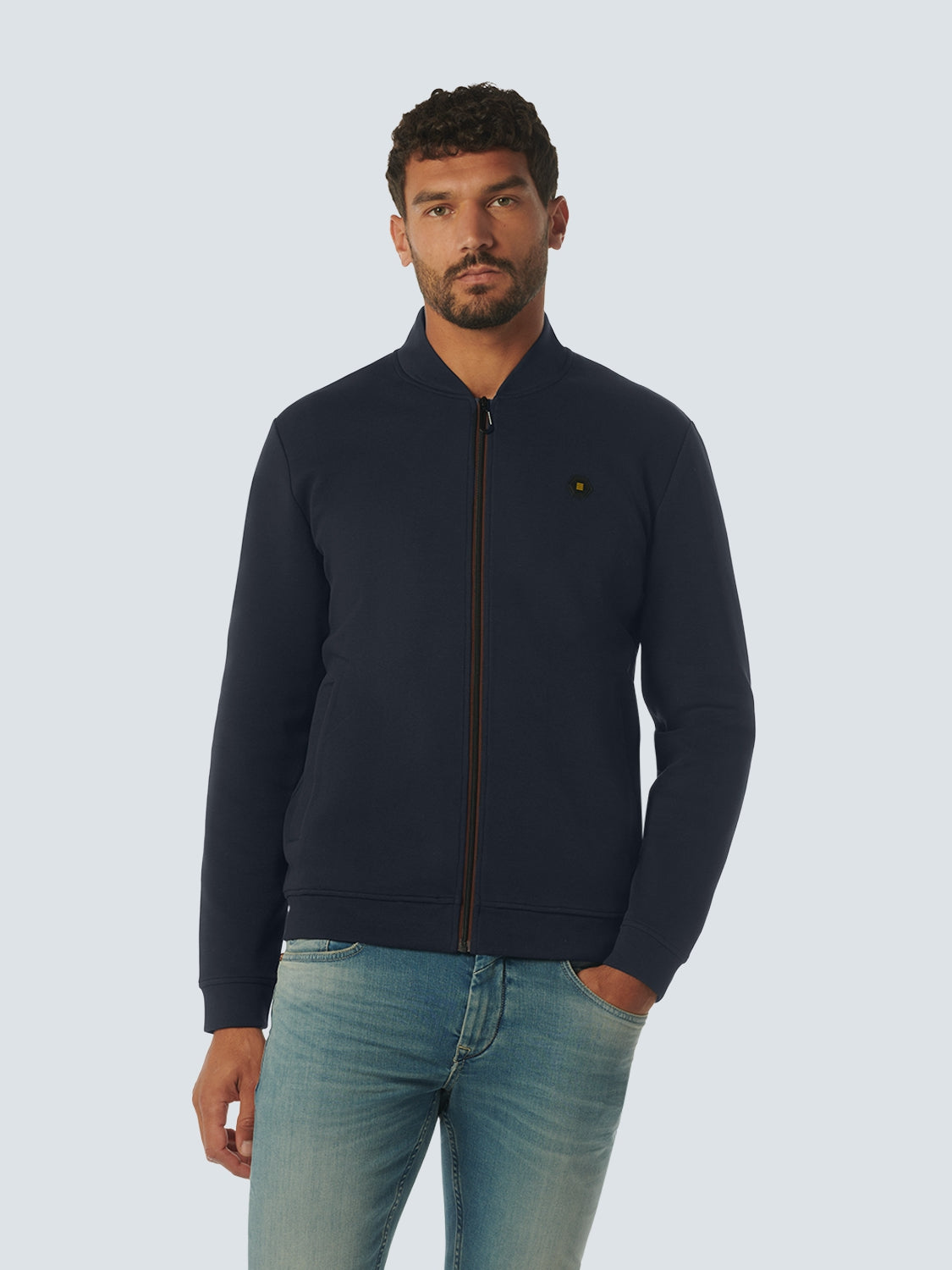 Sweater Full Zipper Pique Bomber | Night