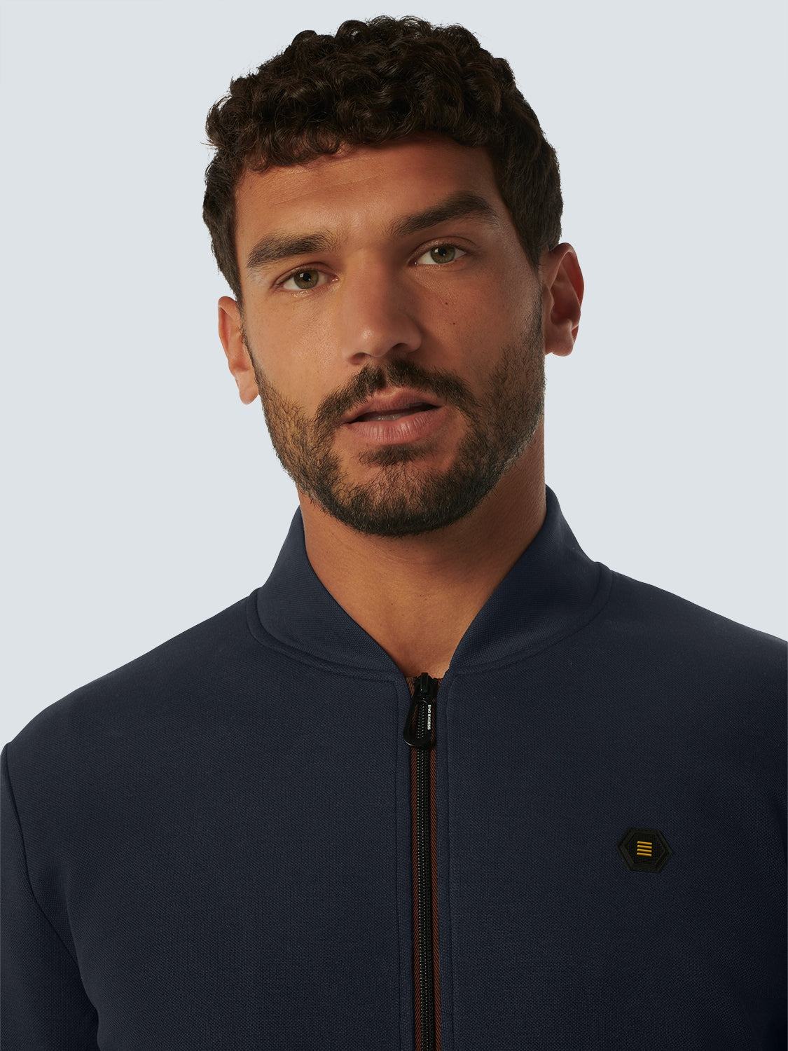 Sweater Full Zipper Pique Bomber | Night