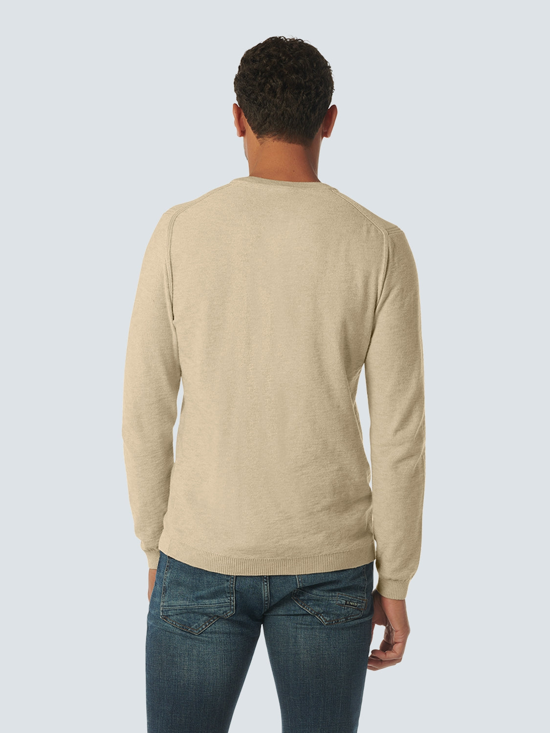 Pullover Crewneck 2 Coloured Melange | Cream