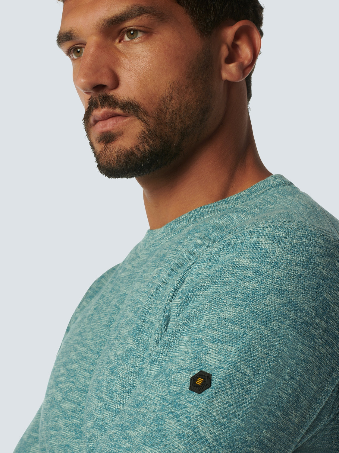 Pullover Crewneck 2 Coloured Melange | Pacific