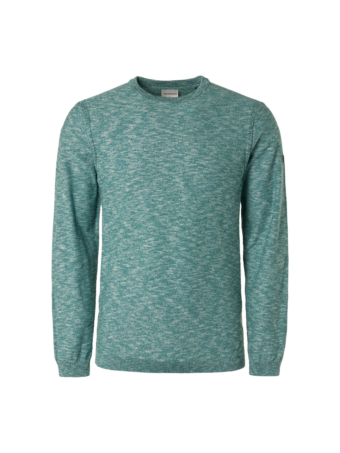 Pullover Crewneck 2 Coloured Melange | Pacific