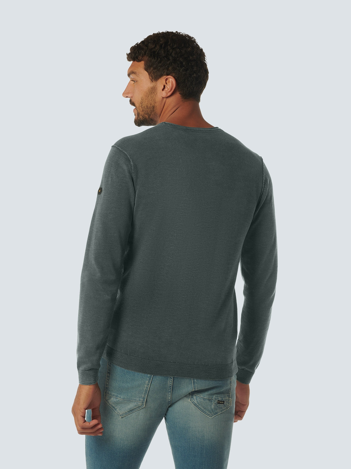 Pullover Crewneck Garment Dyed + Stone Washed | Dark Steel