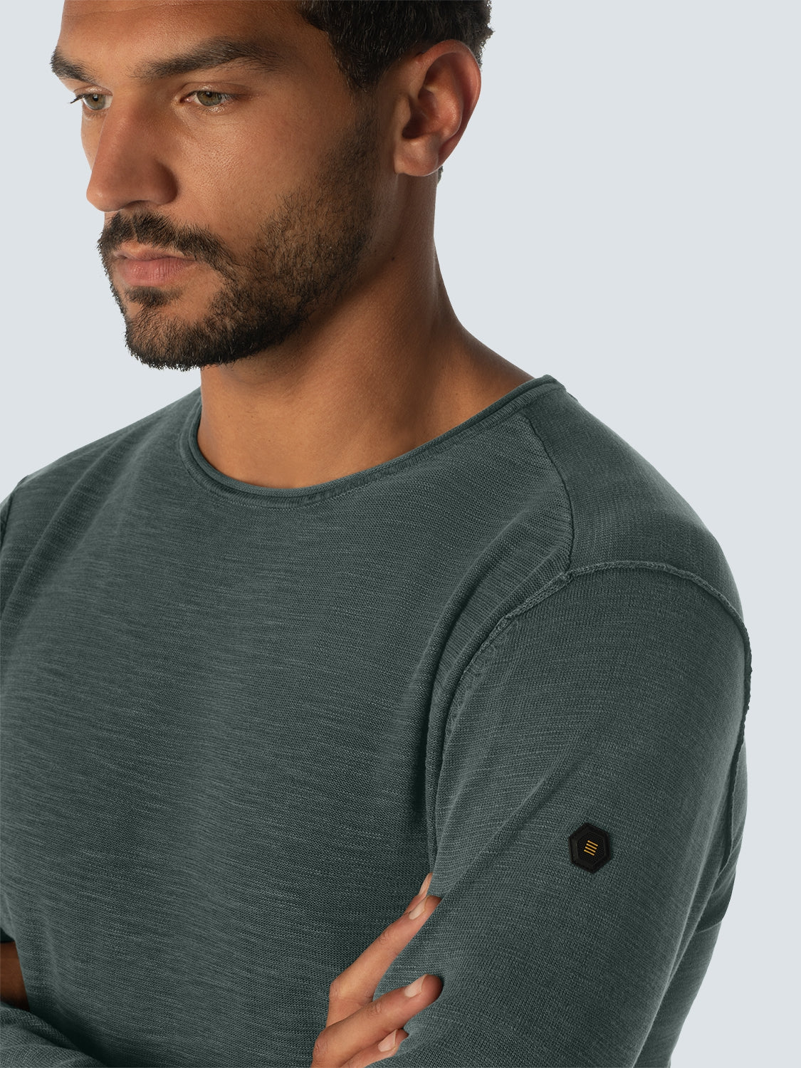 Pullover Crewneck Garment Dyed + Stone Washed | Dark Steel