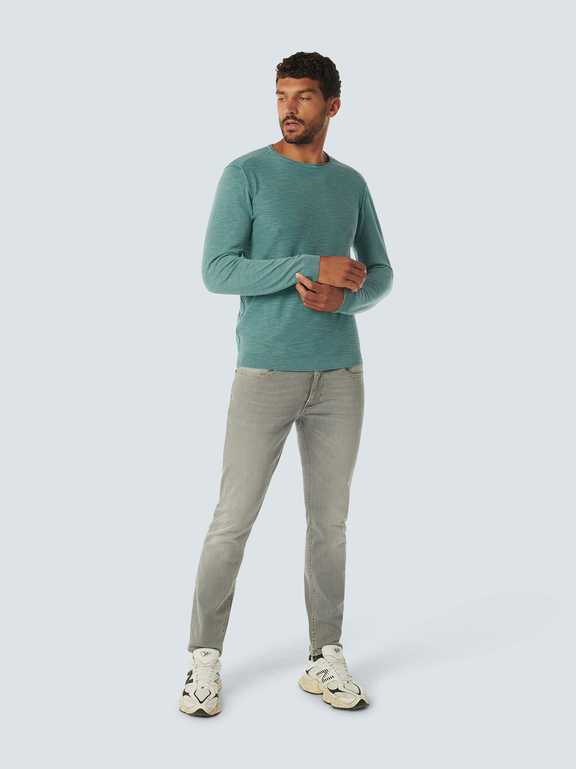 Pullover Crewneck Garment Dyed + Stone Washed | Pacific
