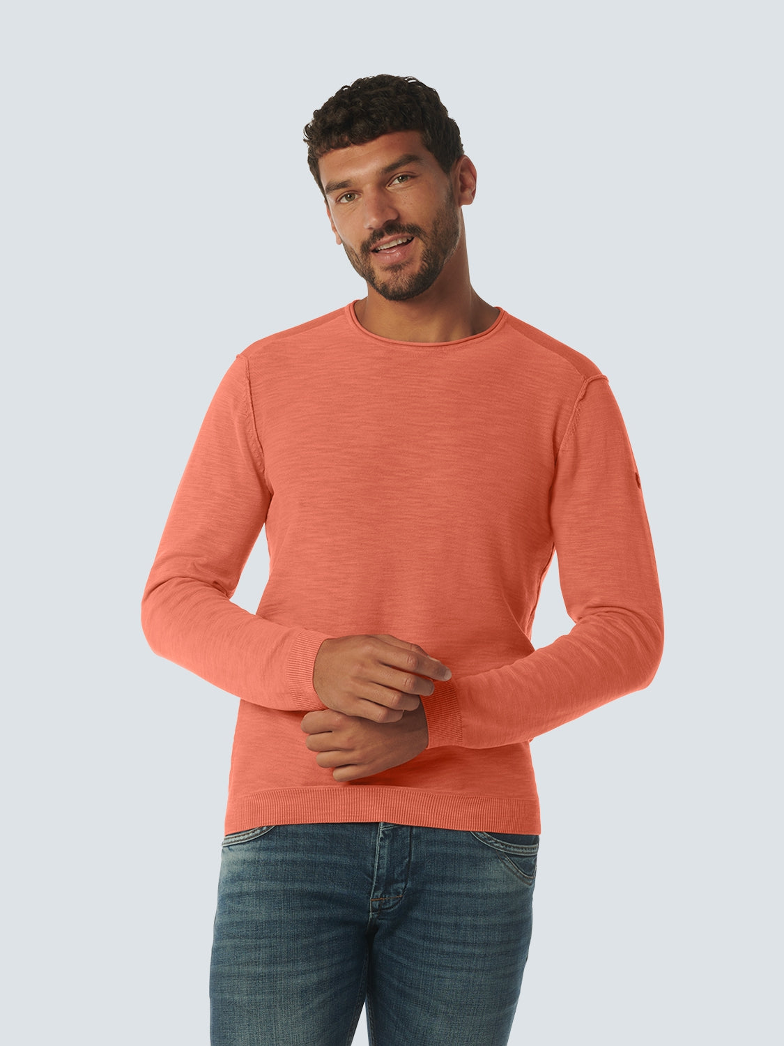 Pullover Crewneck Garment Dyed + Stone Washed | Melon