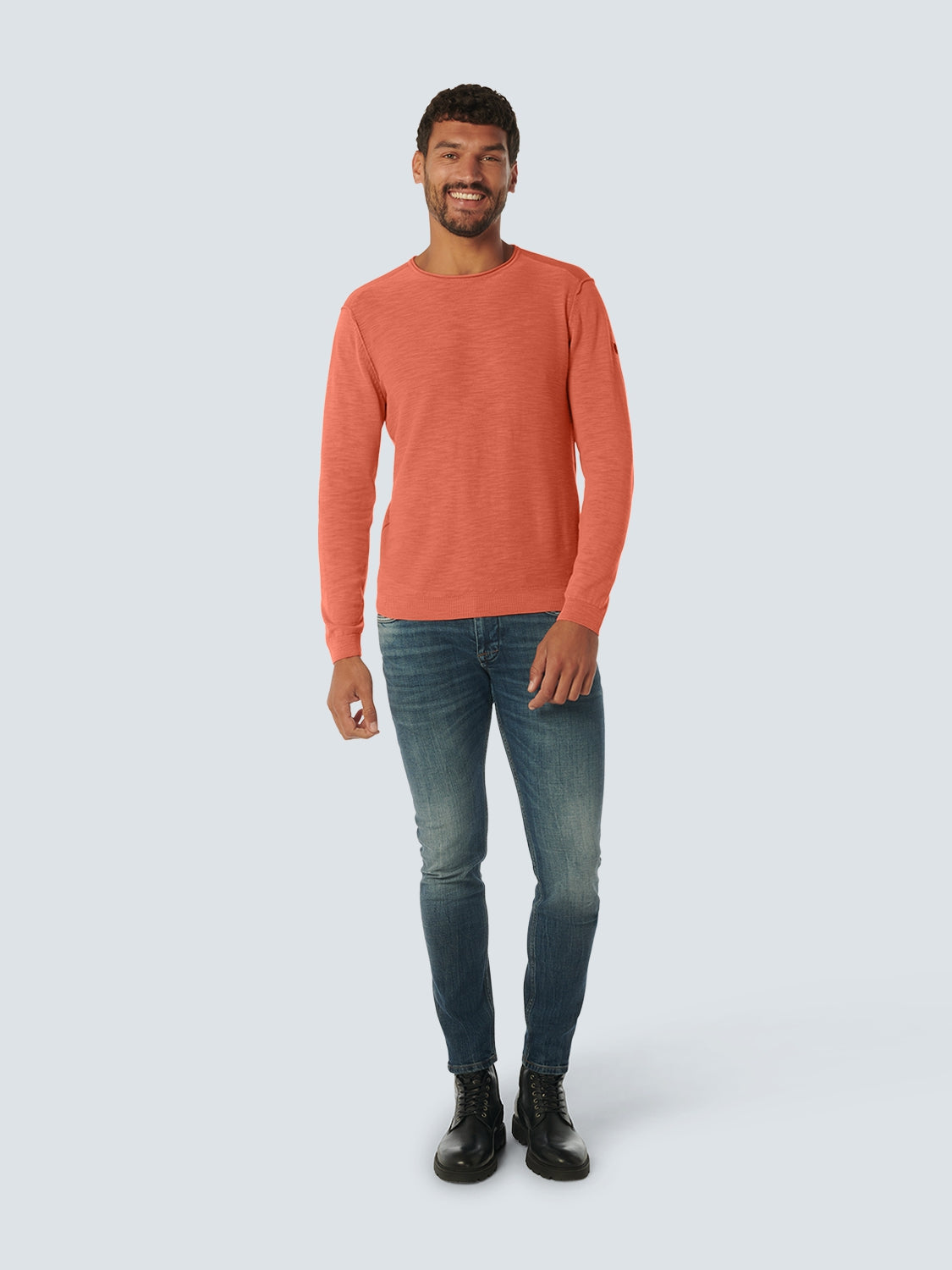 Pullover Crewneck Garment Dyed + Stone Washed | Melon