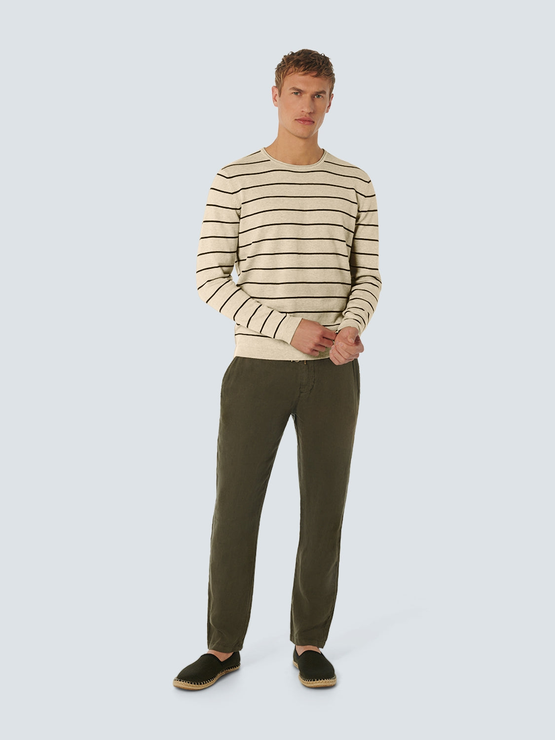 Pullover Crewneck Stripe | Cream