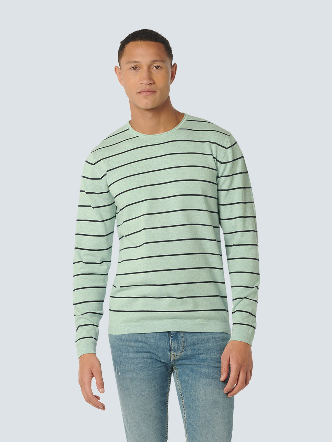 Pullover Crewneck Stripe | Mint