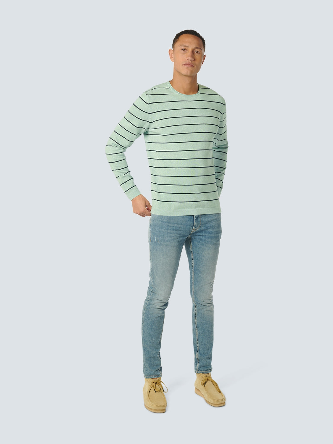 Pullover Crewneck Stripe | Mint