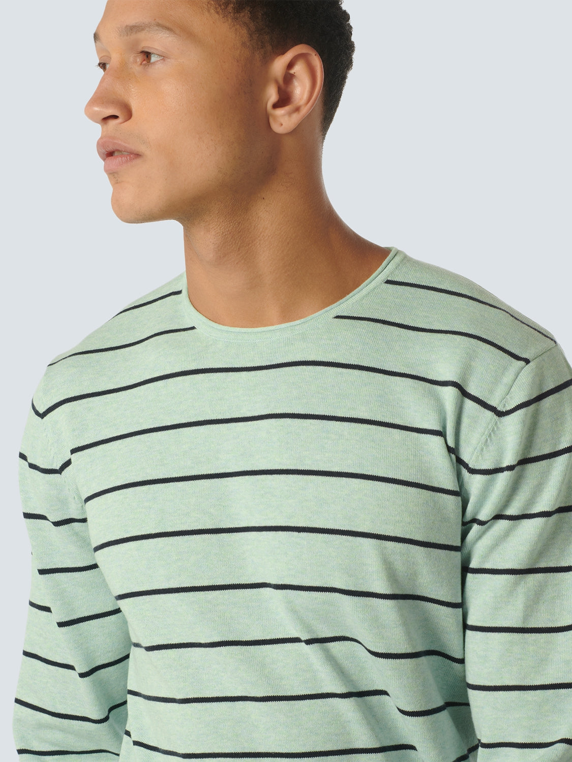 Pullover Crewneck Stripe | Mint