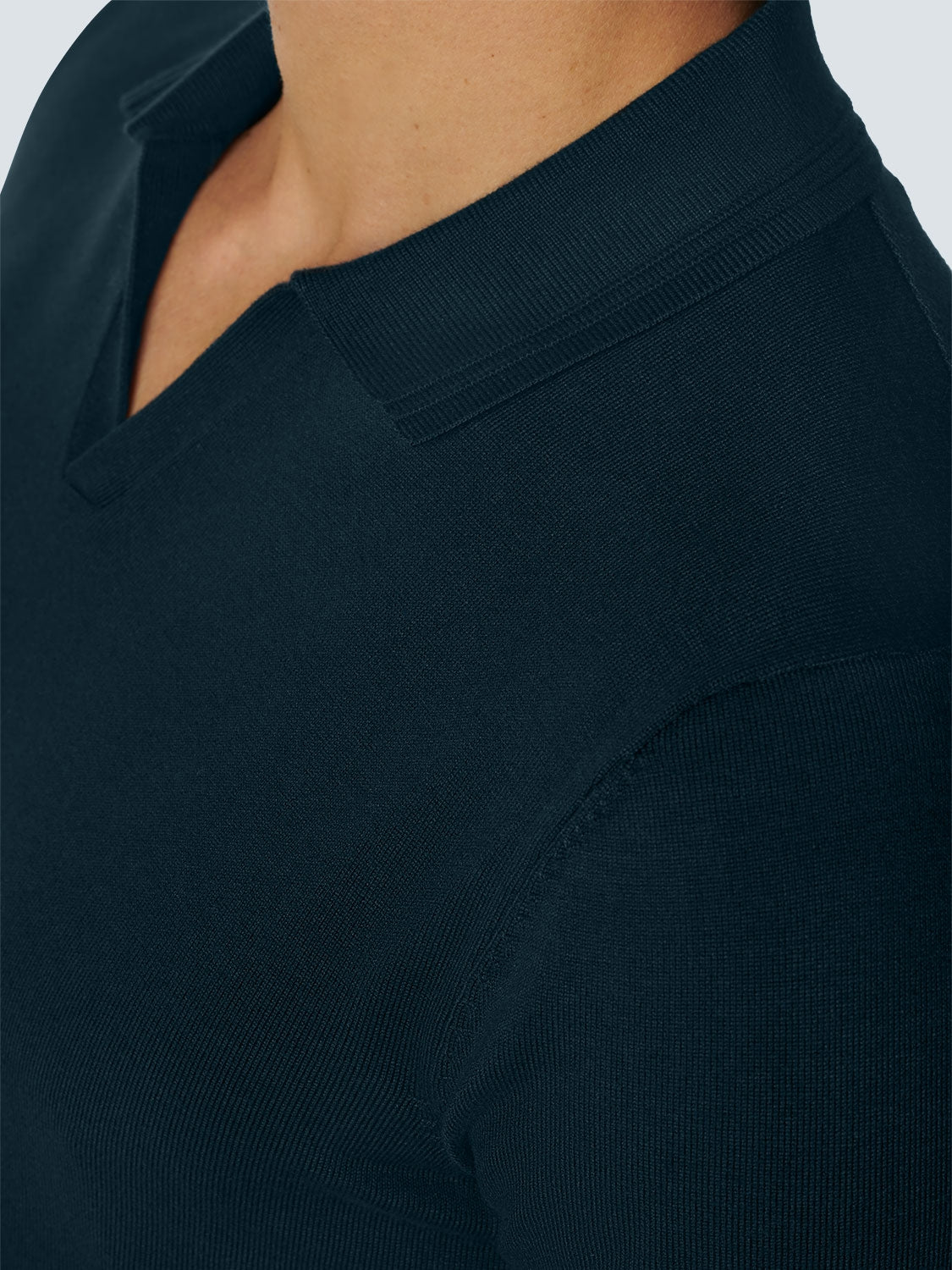 Pullover Short Sleeve Polo Solid | Night