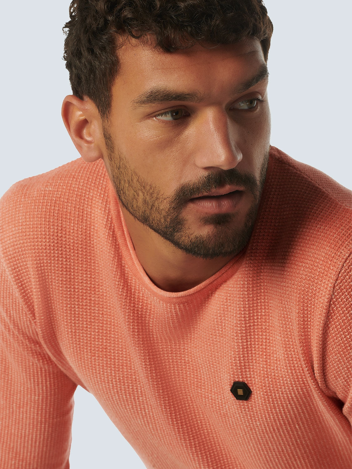 Pullover Crewneck 2 Coloured Jacquard | Melon