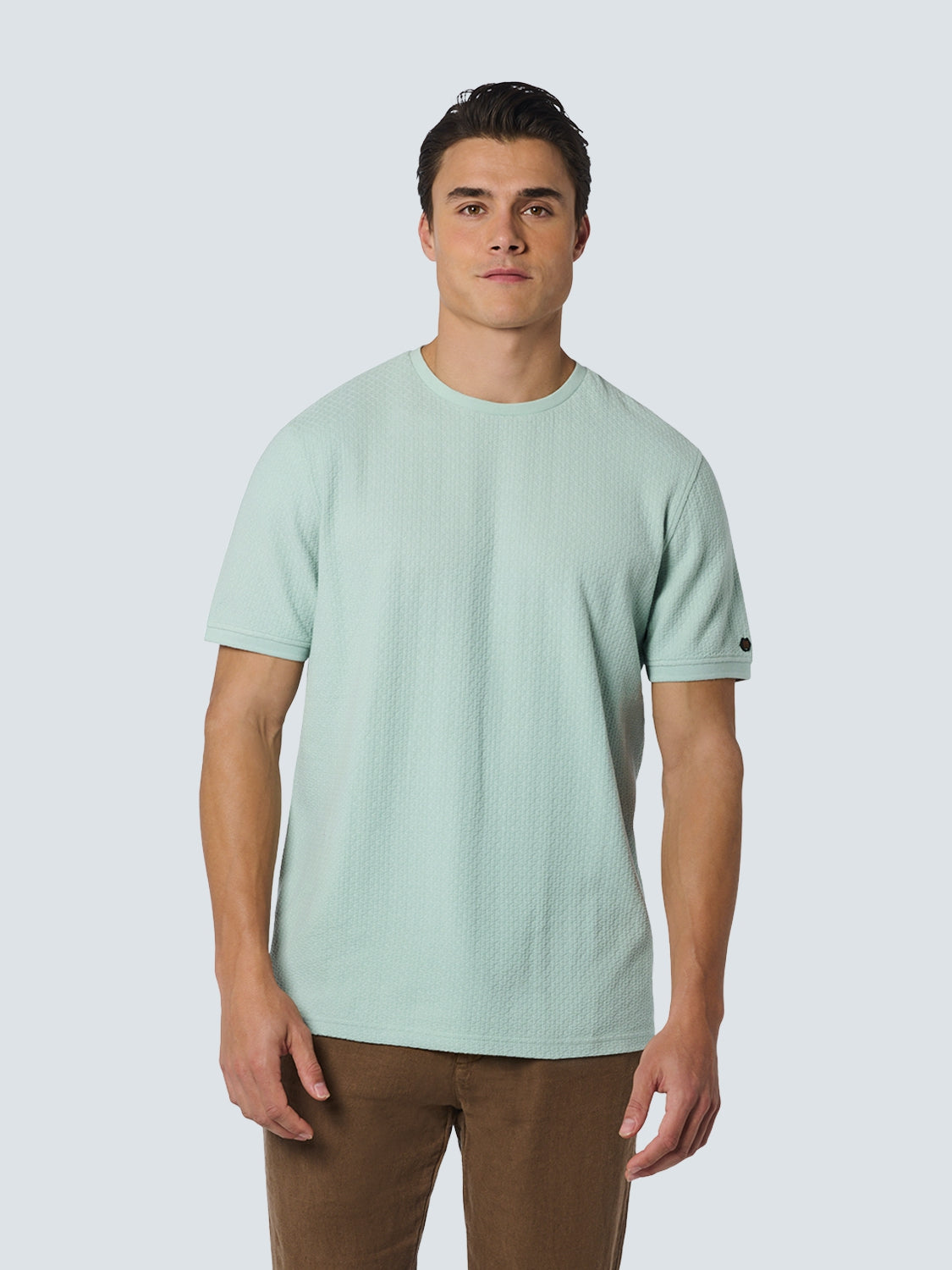 T-Shirt Crewneck Solid Jacquard | Mint