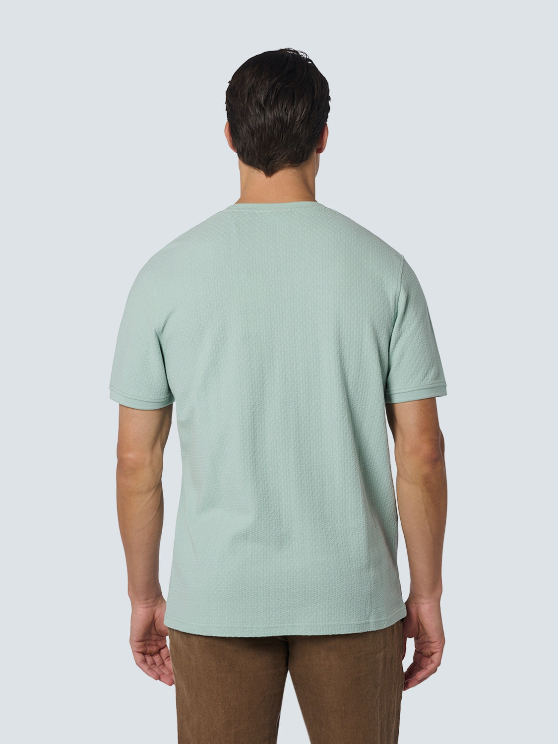T-Shirt Crewneck Solid Jacquard | Mint