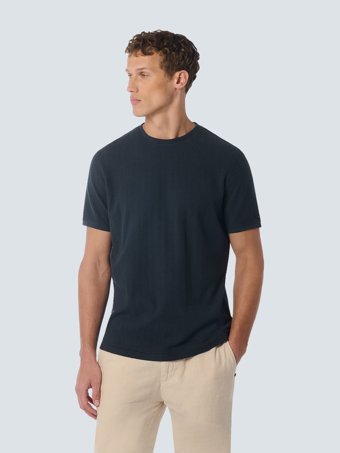 T-Shirt Crewneck Solid Jacquard | Night