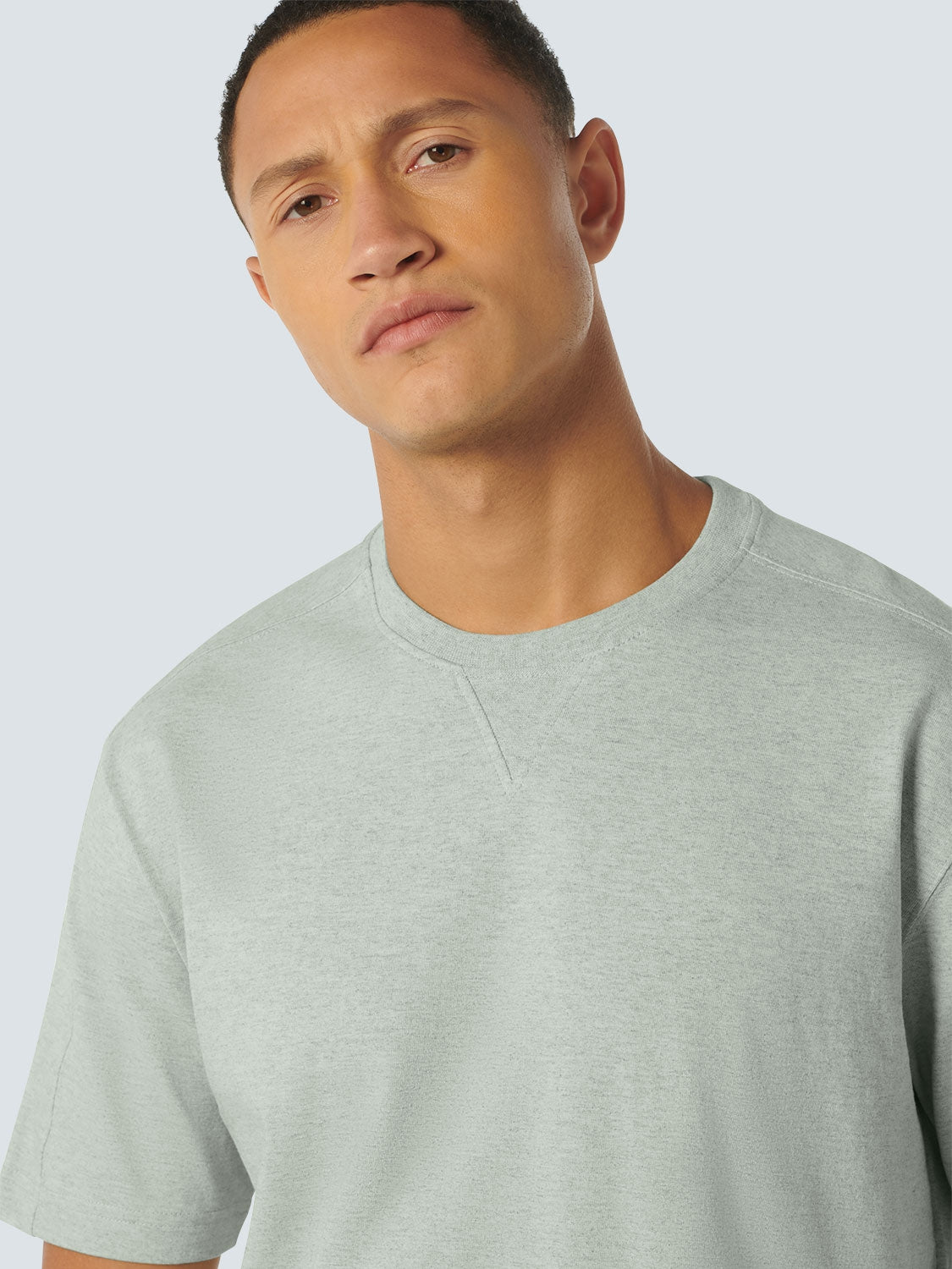 T-Shirt Crewneck Melange | Mint