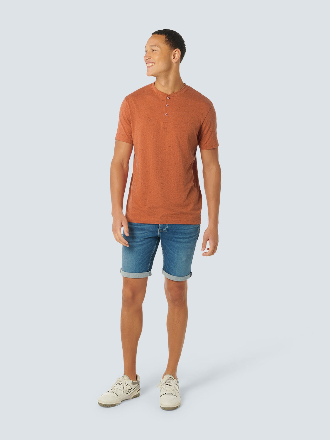 T-Shirt Granddad Melange | Melon