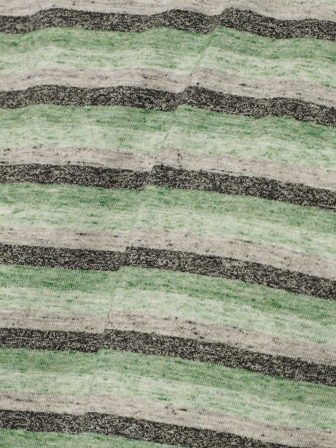 T-Shirt Crewneck Melange Stripes | Green