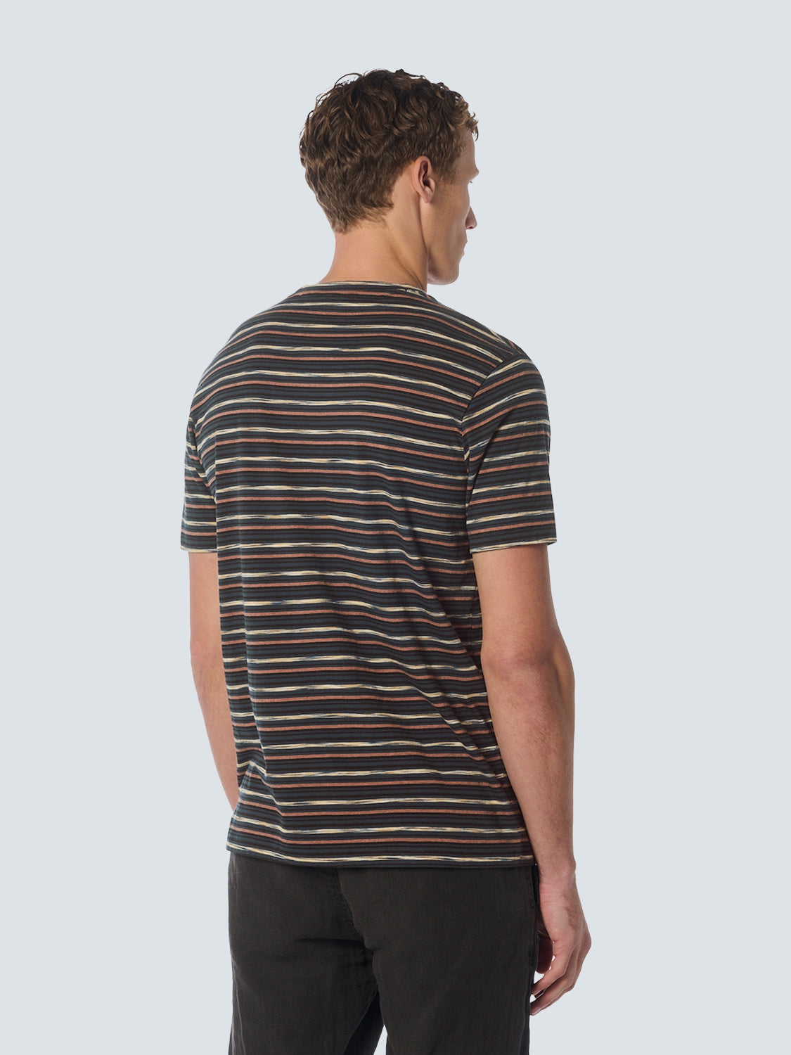 T-Shirt Crewneck Multi Coloured Stripes | Night