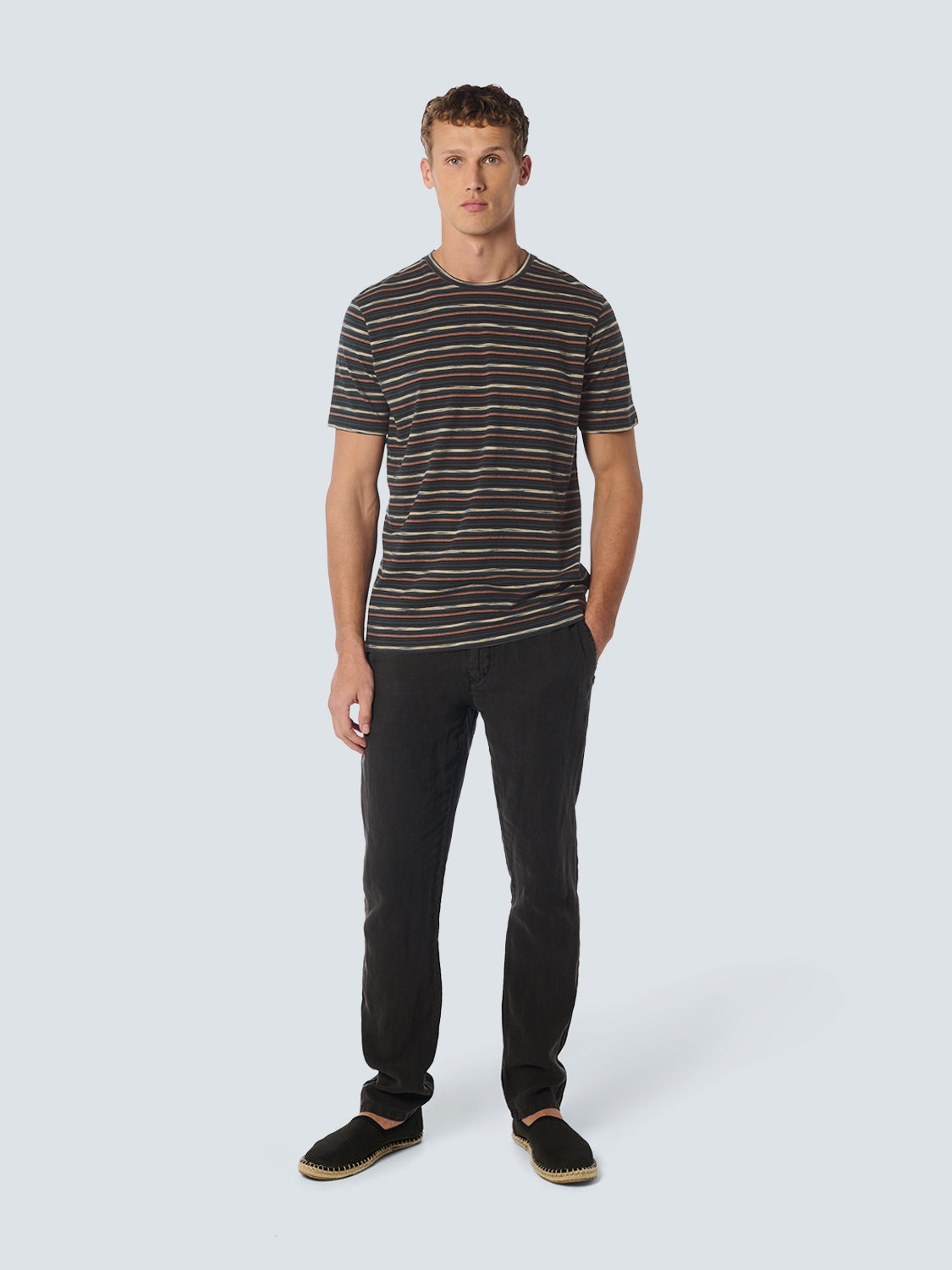 T-Shirt Crewneck Multi Coloured Stripes | Night