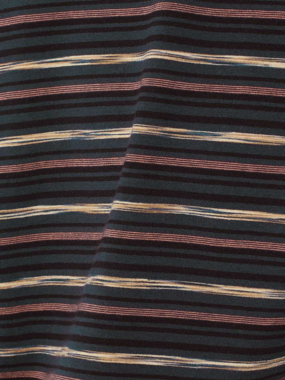 T-Shirt Crewneck Multi Coloured Stripes | Night