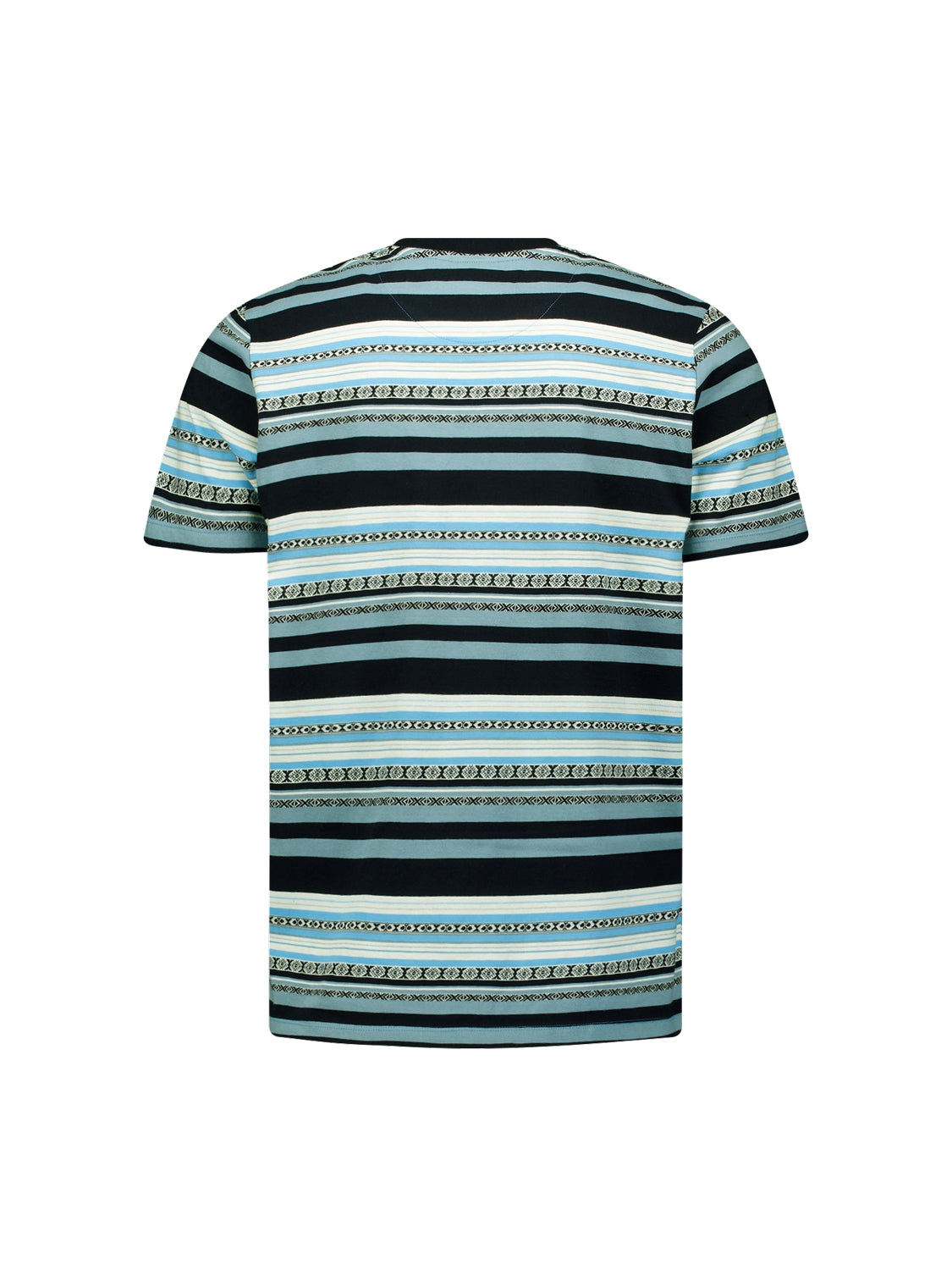 T-Shirt Crewneck Multi Coloured Jacquard | Aqua