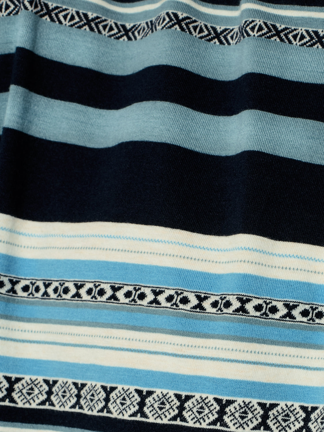 T-Shirt Crewneck Multi Coloured Jacquard | Aqua