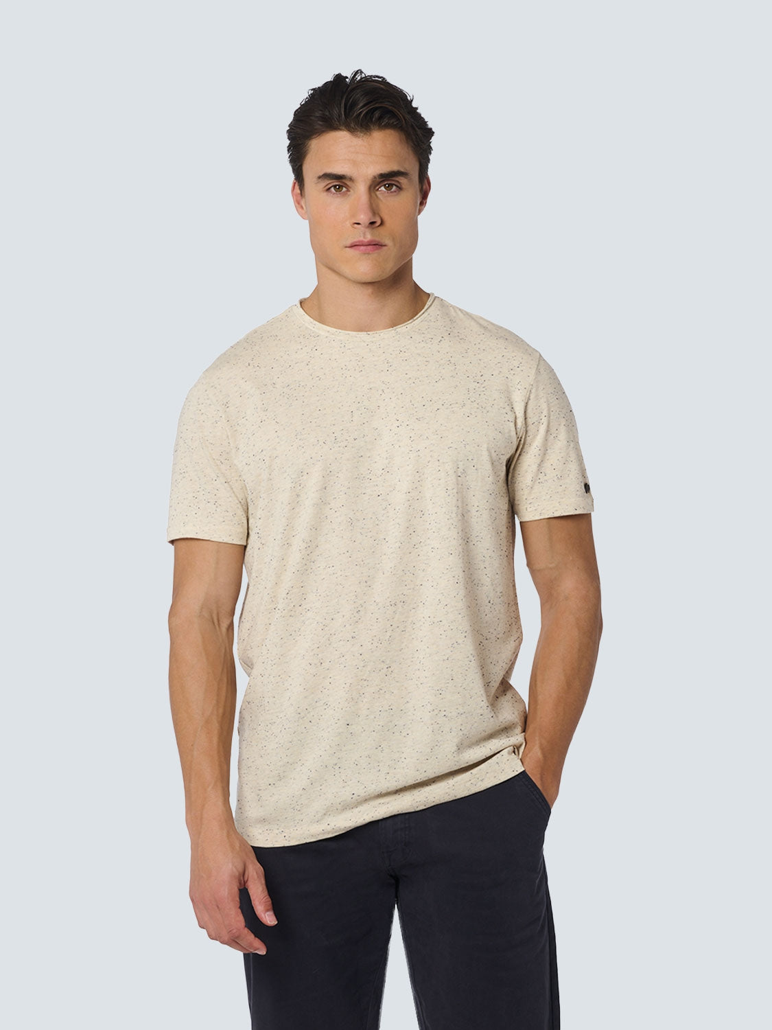 T-Shirt Crewneck Melange | Cream