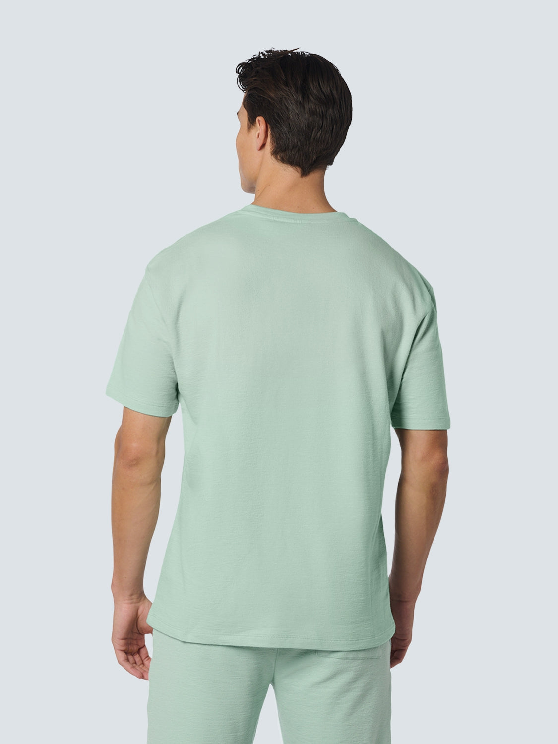 T-Shirt Crewneck Solid Jacquard Slub | Mint