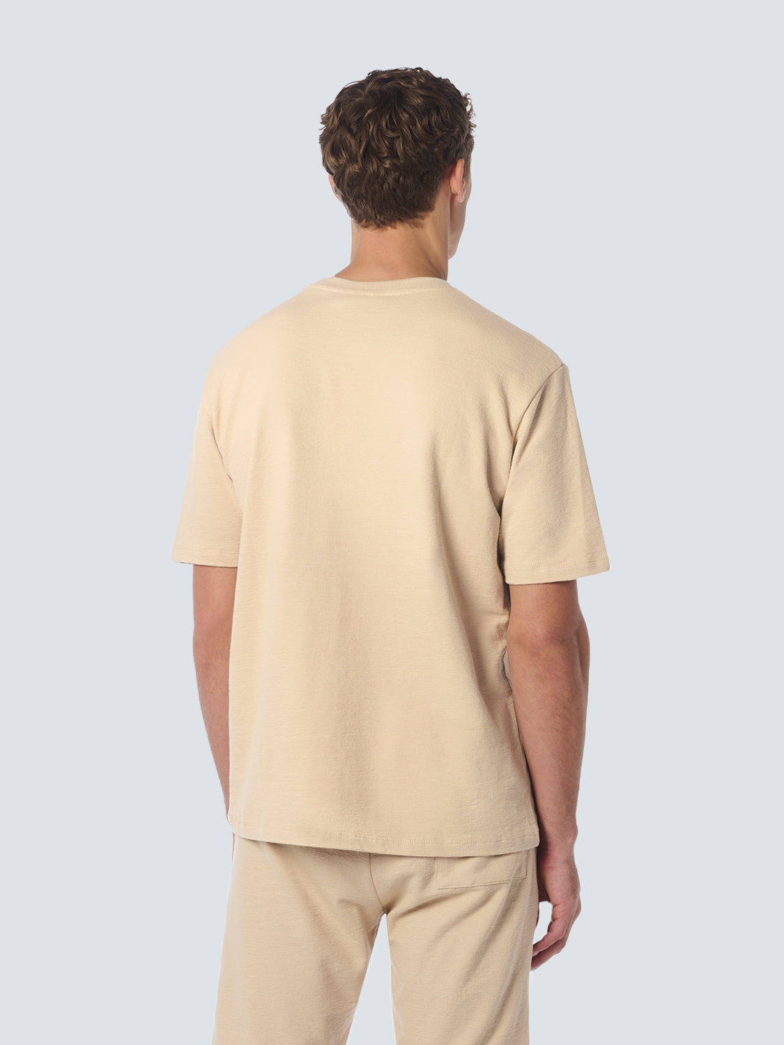 T-Shirt Crewneck Solid Jacquard Slub | Cement