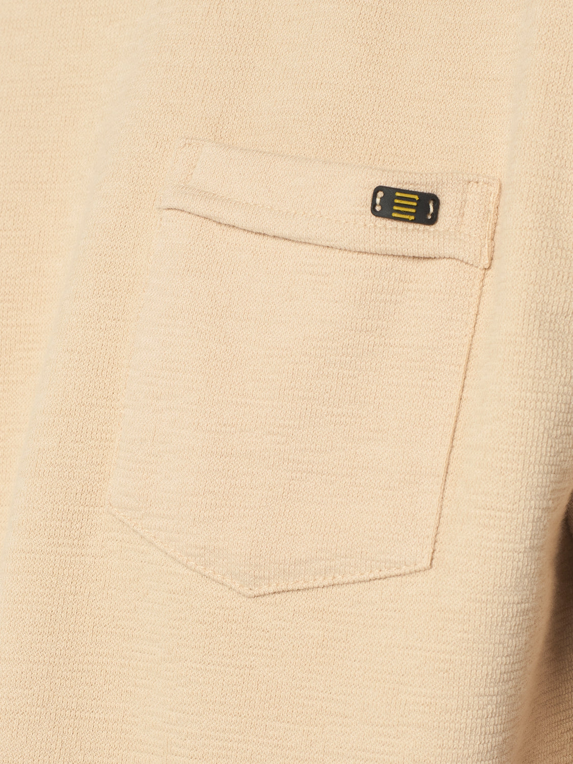 T-Shirt Crewneck Solid Jacquard Slub | Cement
