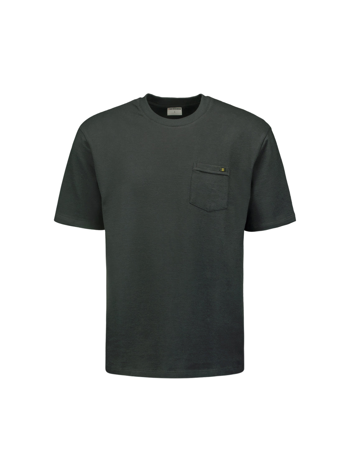 T-Shirt Crewneck Solid Jacquard Slub | Dark Steel