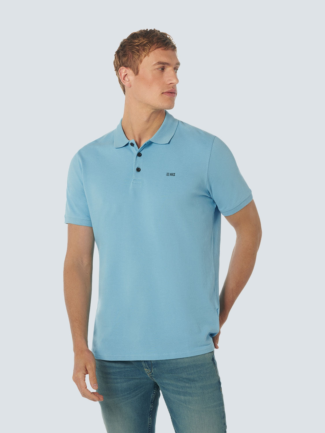 Polo Solid Stretch | Aqua