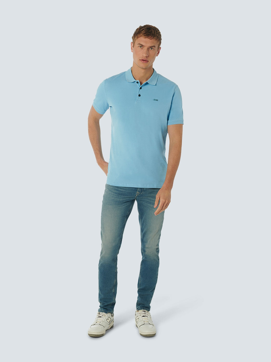 Polo Solid Stretch | Aqua