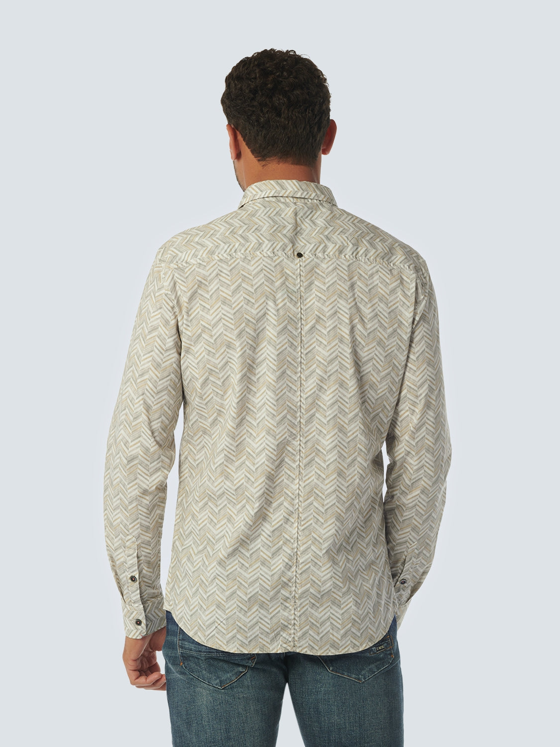 Shirt Stretch Allover Printed | Cream