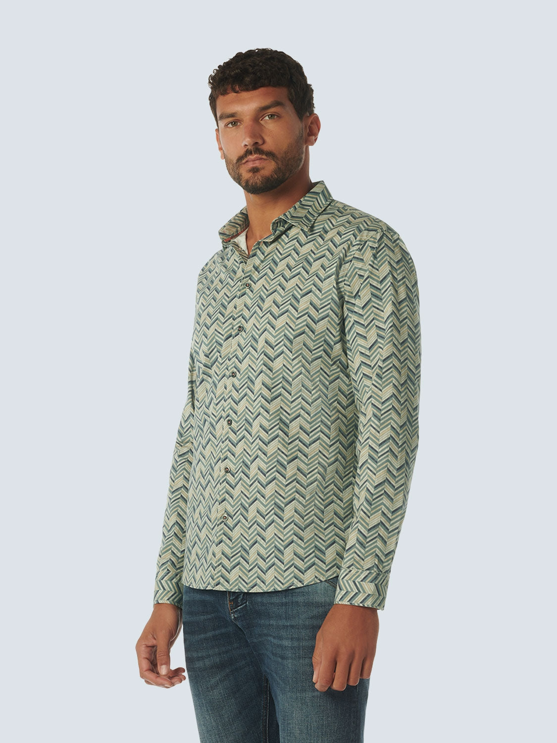 Shirt Stretch Allover Printed | Pacific