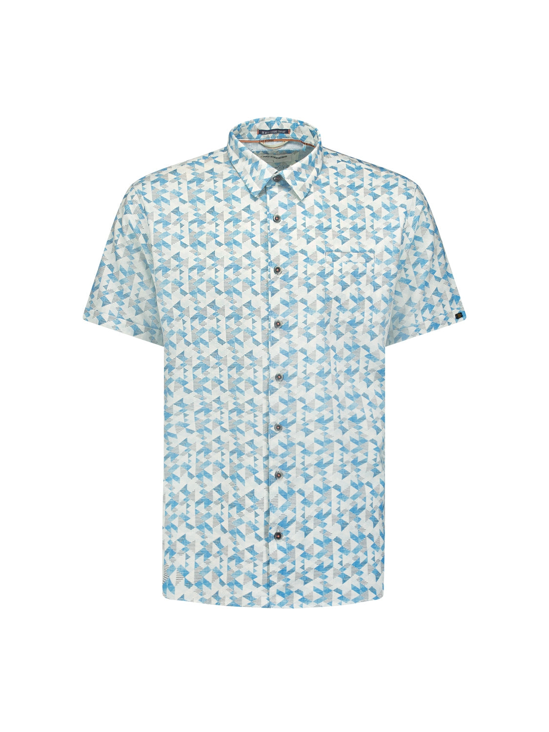 Shirt Short Sleeve Allover Printed | Aqua